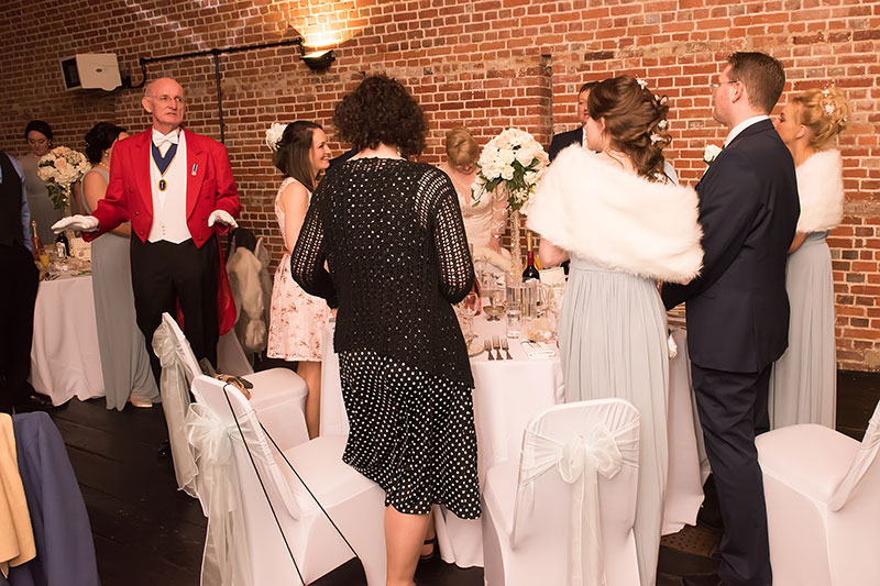 Toastmaster with Wedding Guests